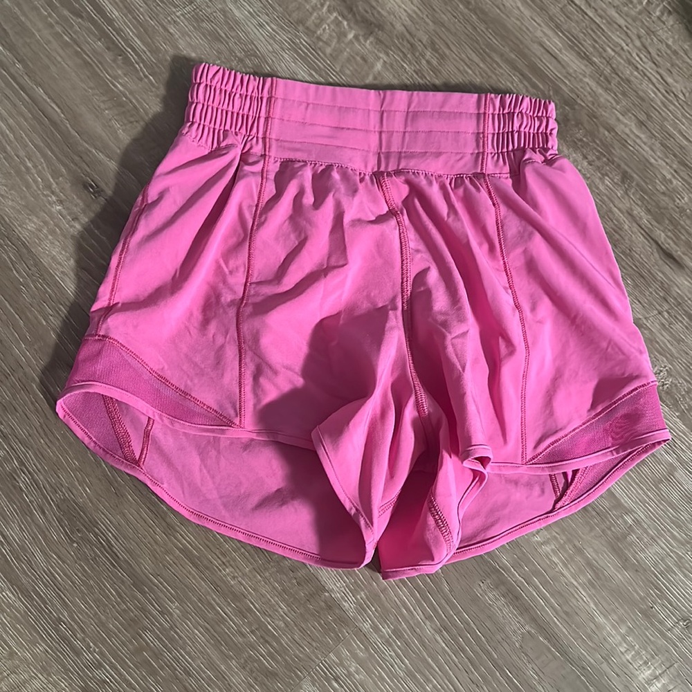Pink lululemon shorts size 0